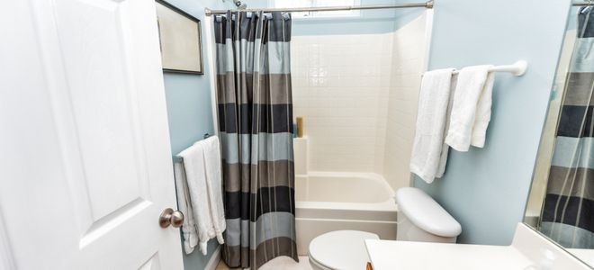 A bath shower combo.