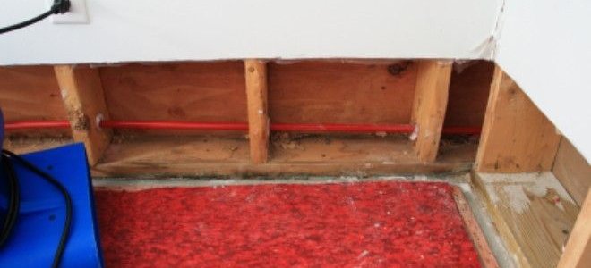 red carpet pad exposed