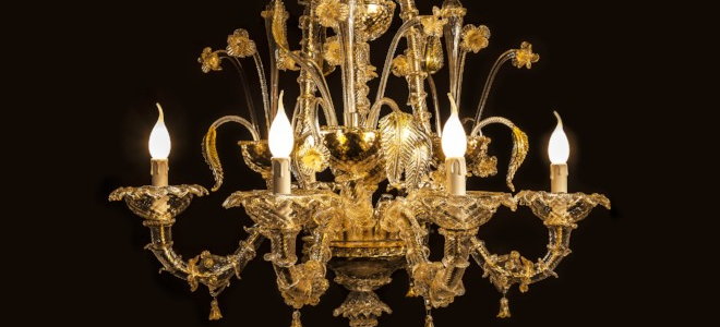 gold embossed chandelier