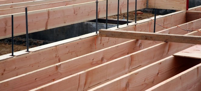 joists making up a foundational support