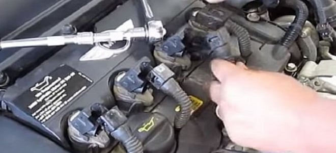 removing wire from a spark plug