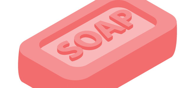a pink bar of soap