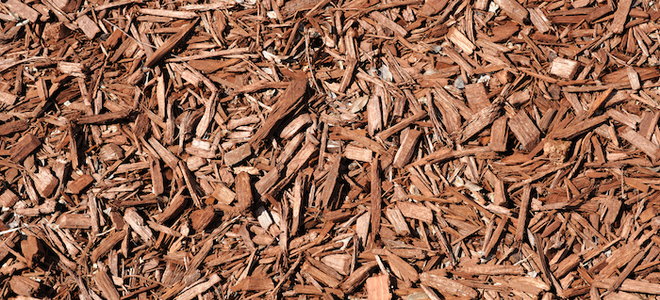 Pile of bark mulch
