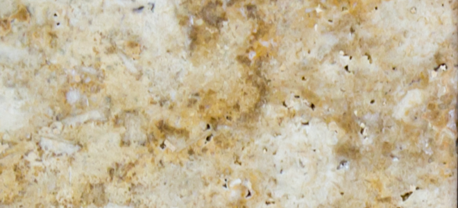close up of travertine tile