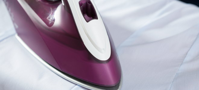 iron on ironing board