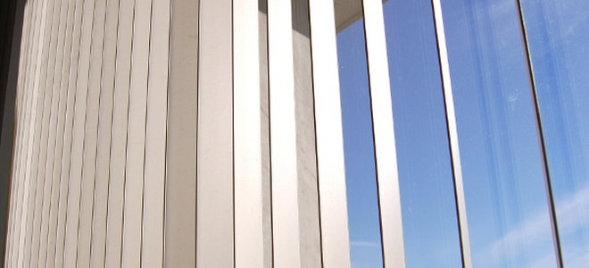vertical blinds partially open