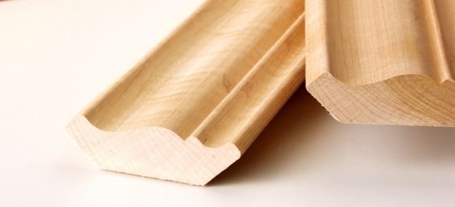 loose strips of wooden crown molding