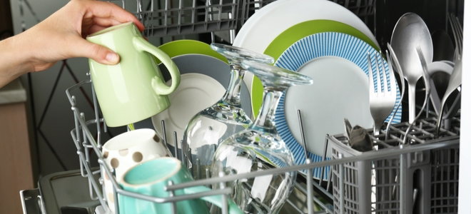 overloaded dishwasher