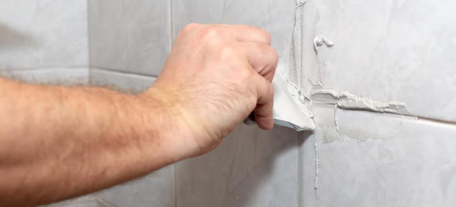 hand scraping grout