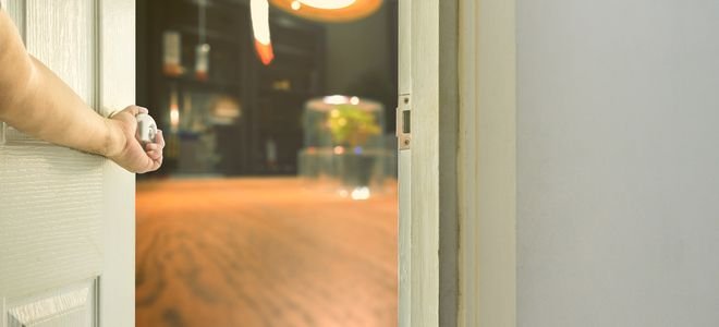 open a door into a room