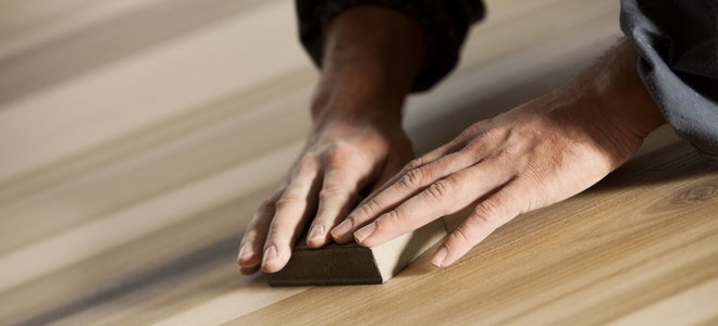 sanding a wood floor