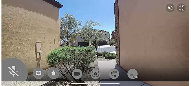 Video doorbell app landscape mode