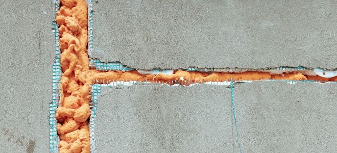 polyurethane foam insulation inside wall