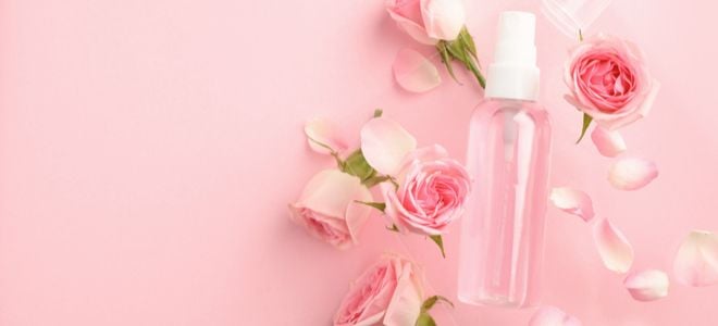 rosewater spray with roses