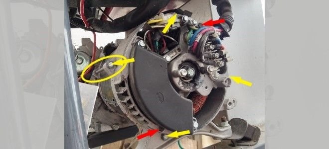 generator with parts identified