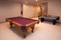 Brand New Game Room With Pool and Air Hockey Tables and Berber carpeting