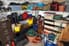 A cluttered basement that needs organizing.