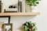 shelving with plants and other decor pieces