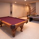 carpeted basement recreation room
