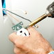 Wiring a home electrical outlet with a white ground wire.
