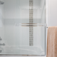 Shower with sliding glass doors