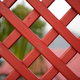red lattice fence for deck