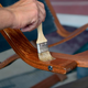 Adding a finish to a wood rocking chair