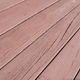 A close-up of a painted wood deck.
