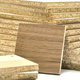 a stack of particle board