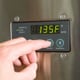 digital display on the front of a water heater