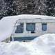 An RV in the snow.