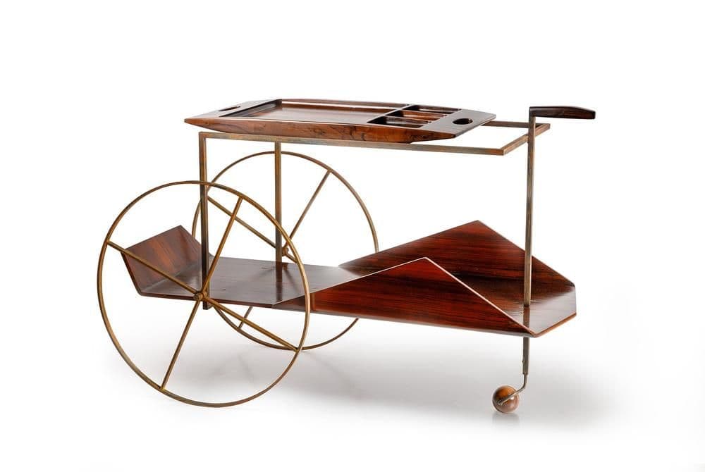 Jorge Zalszupin’s Mid-Century Tea Cart, as featured in Design Miami and Art Work 2020.