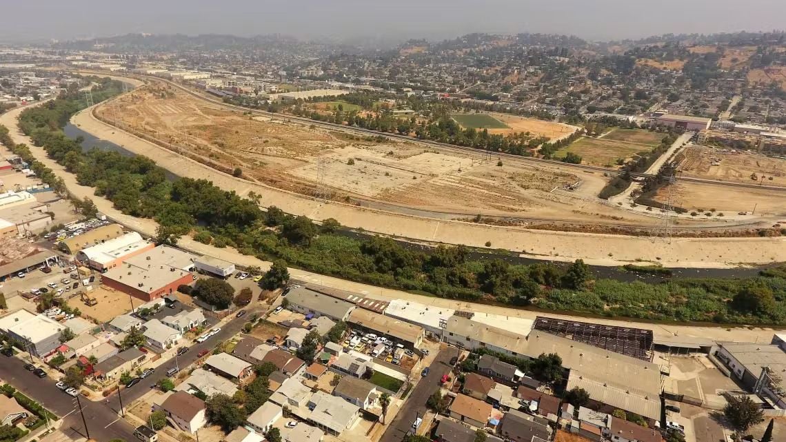 Current state of the Taylor Yard site along the LA River.