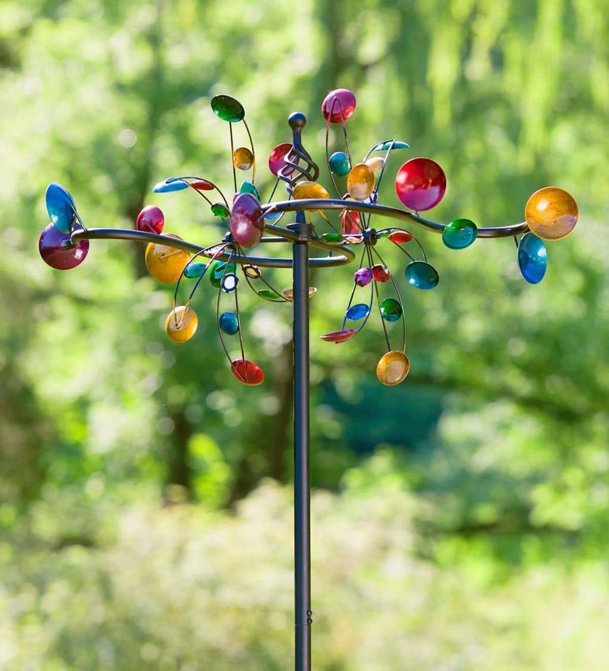 This colorful wind spinner from Plow & Hearth is sure to light up mom's garden area.