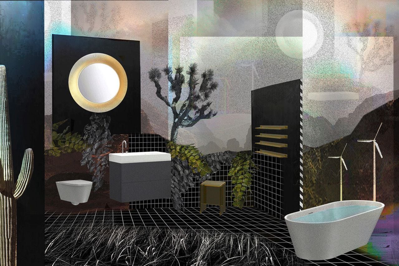 Augmented reality DESERT bathroom featured in LAUFEN's online Virtual Space.