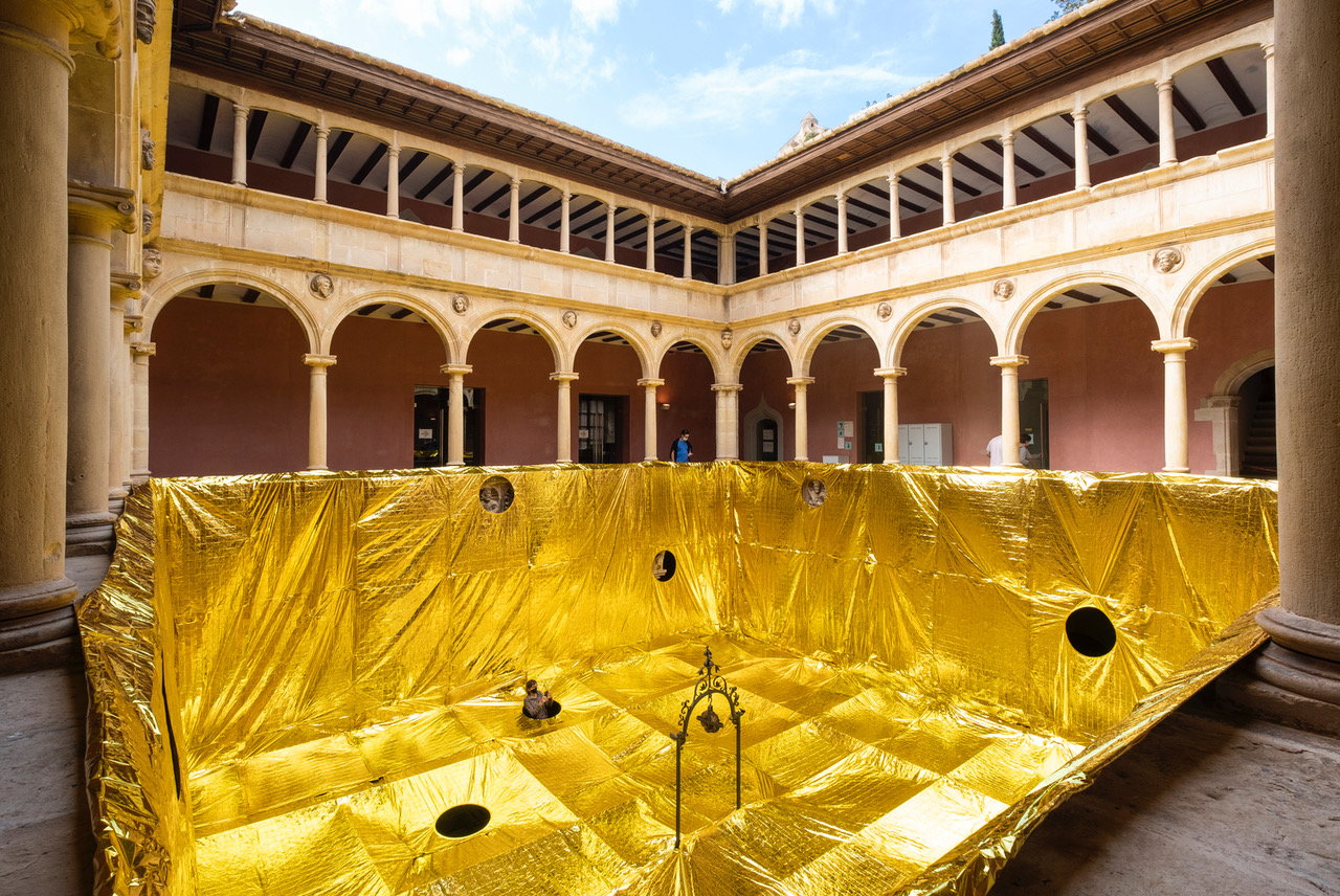 Modern Alchemy: “Gold Digger” Turns a 600-Year-Old Convent into a Strange Golden Realm