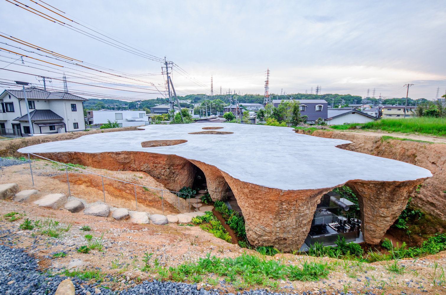 Junya Ishigami Crafts Cave-Like House and Restaurant in Japan
