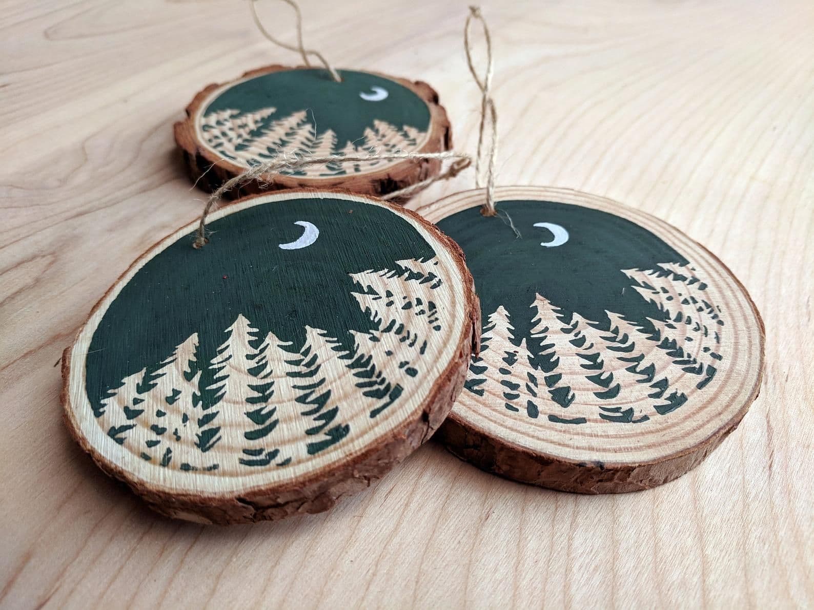 These handmade holiday ornaments from presswest are simultaneously calming and quirky.