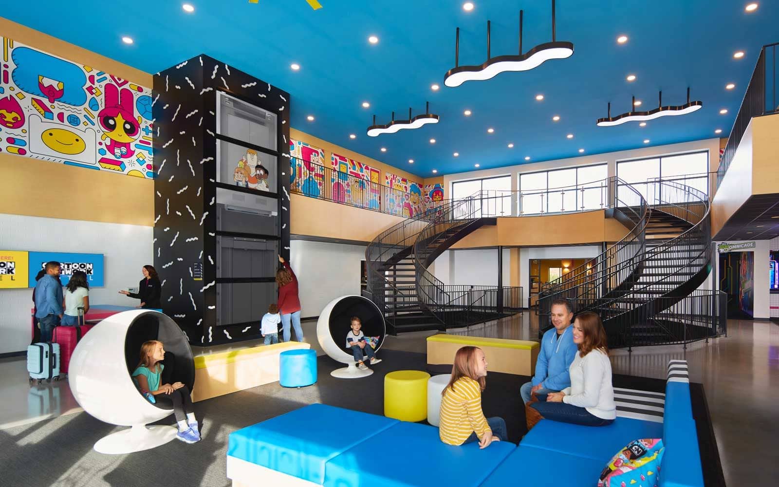 An indoor play area inside the new Cartoon Network Hotel
