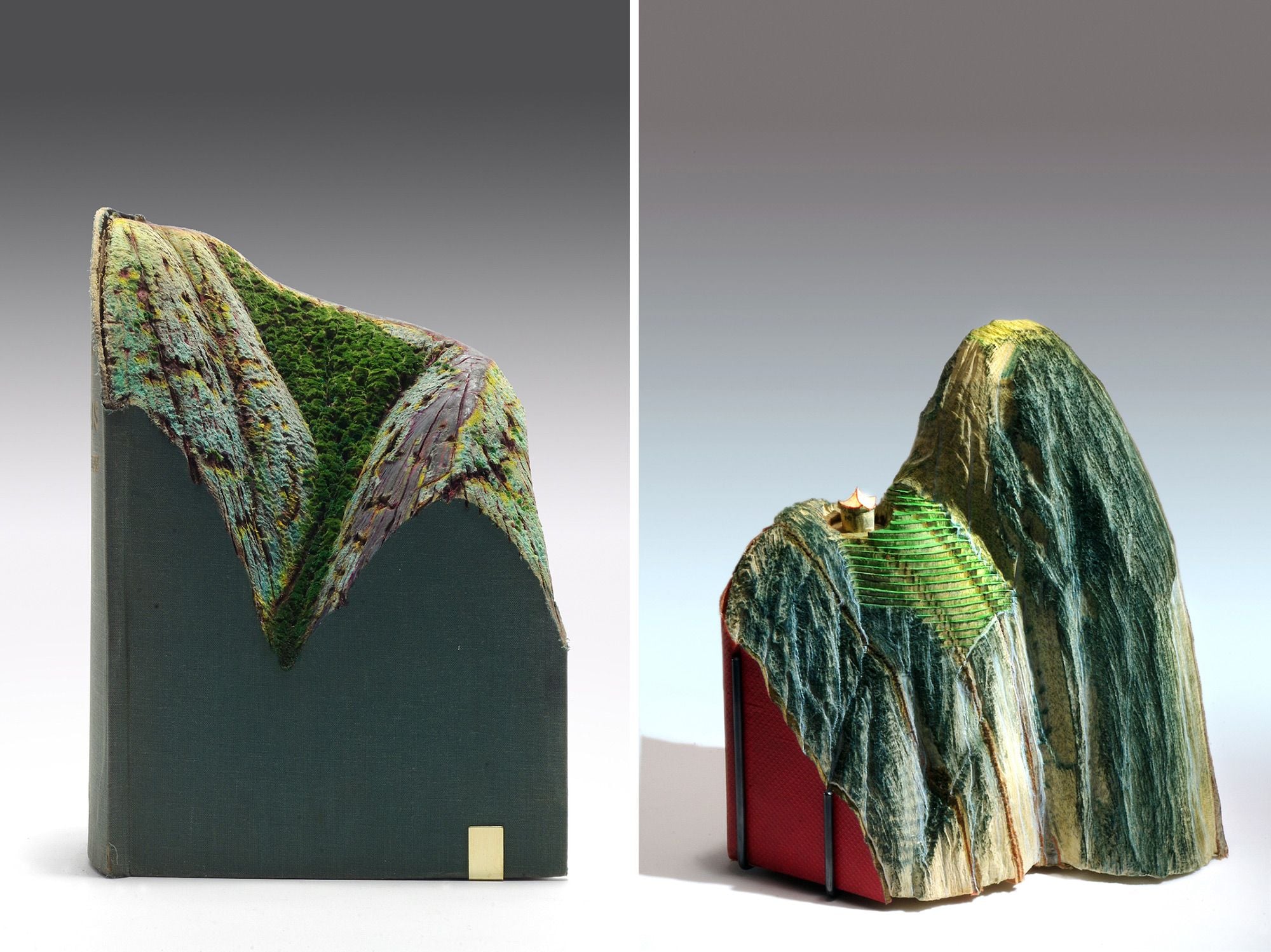 Unique book landscapes carved out by Guy Laramée for his 