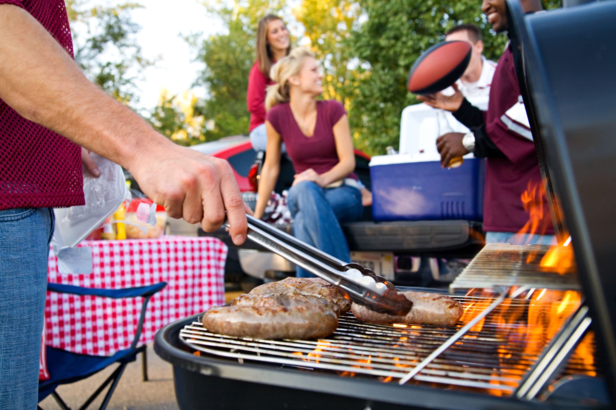 Tailgating activities release tons of carbon dioxide into the atmosphere each and every sporting event. 