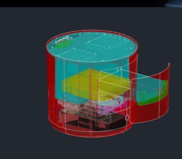 Thermal imgaing shows just how the KFConsole is able to run games and heat food at the same time.