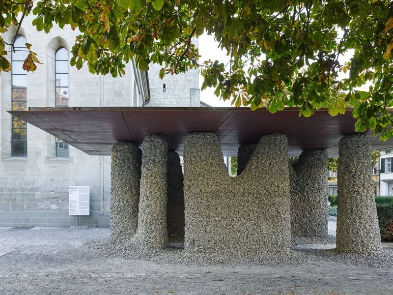 Gramazio and Kohler's robotically-built Rock Print Pavilion