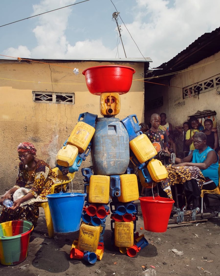Striking Congolese protest art made from imported trash, as captured by photographer/reporter Stephen Gladieu in his new book 