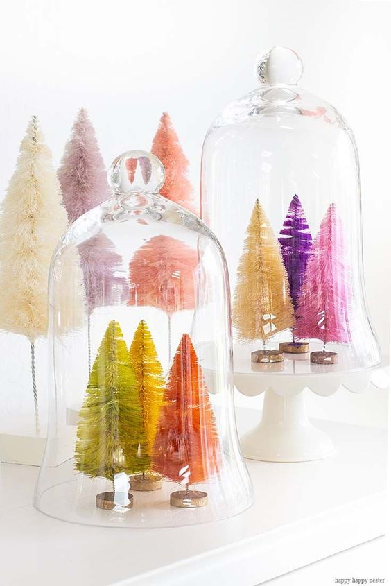 DIY Bottle Brush Christmas Trees