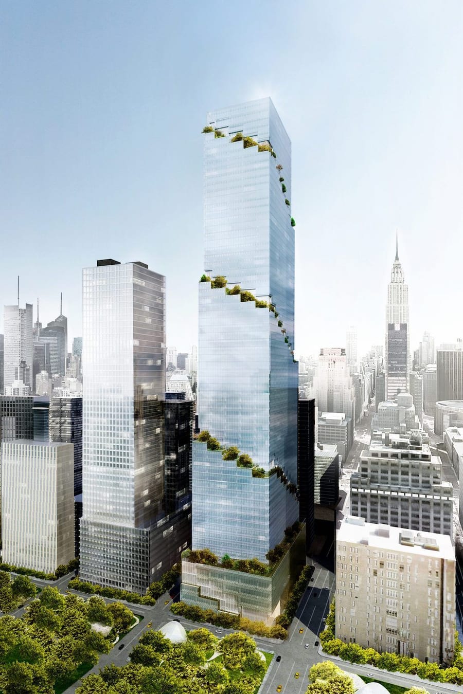 The BIG-designed Spiral Tower in New York City, set for completion in 2022.