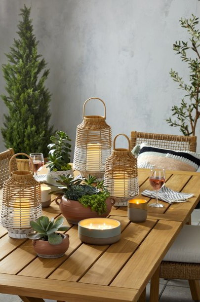Adorable outdoor furnishings featured in HGTV stars Dave and Jenny Marrs' new collection for Walmart.