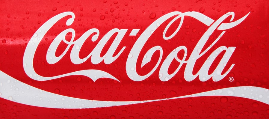 Everyone knows Coca-Cola for their trademark red hue.