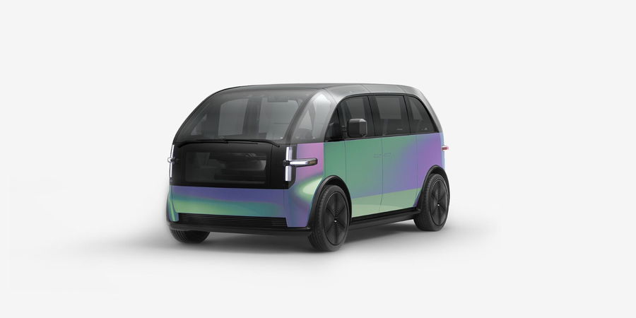 The ultra-futuristic Canoo electric car. 