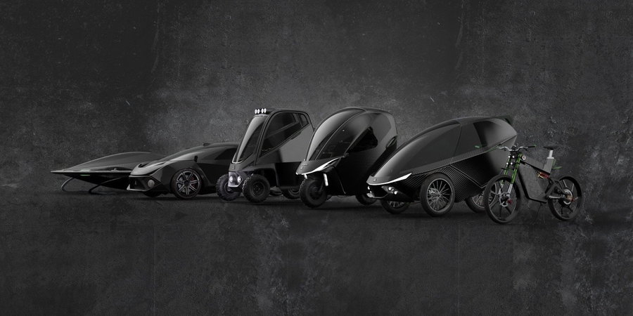 All the sleek, futuristic electric vehicles featured in Daymak's upcoming Avvenire line.
